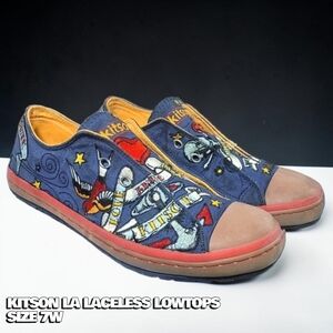 2FOR$40 Kitson  lace less lowtops